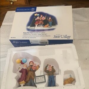 Department 56 Snow Village New Year Celebration Set